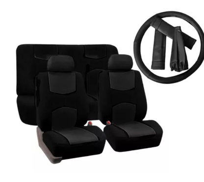 SET CUBRE ASIENTO ECO CUERO + ACCESORIOS