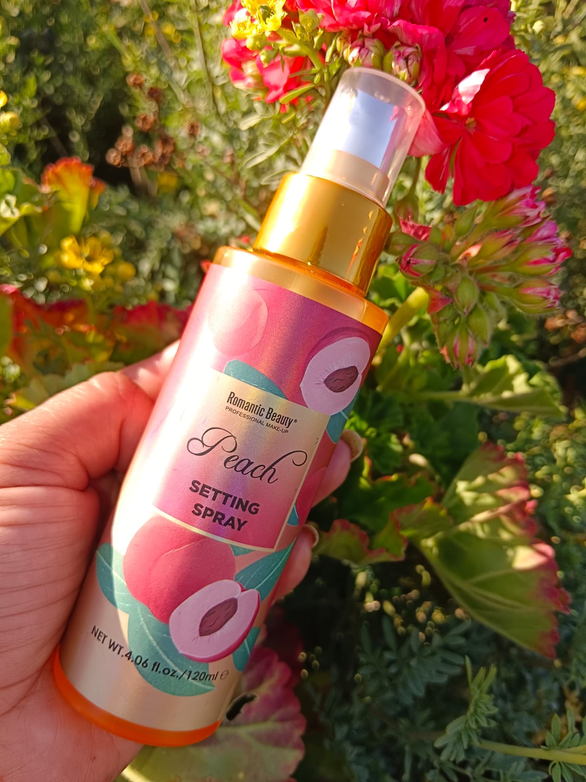 Setting Spray Peach de Romantic Beauty 🍑💦